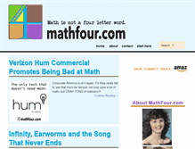 Tablet Screenshot of mathfour.com